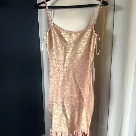 NEW  DIOR BELLA Gold Rose Bandage Dress Size XS - Picture 10 of 13